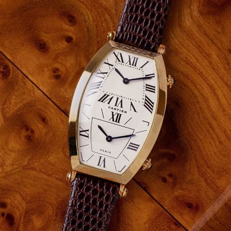 cartier tonneau dual time|Tonneau watch .